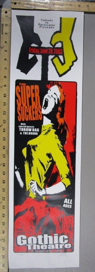 2003 Rock Roll Concert Poster Supersuckers L.  Kuhn S/n Le 171 Englewood Co