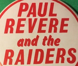 Paul Revere And The Raiders Concert Souviner Button (1967)