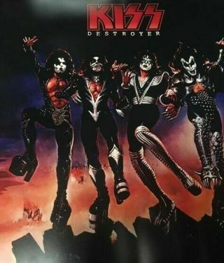 Kiss Destroyer Album Cover Print Poster 24x24 Gene Simmons Peter Criss Lp Cover
