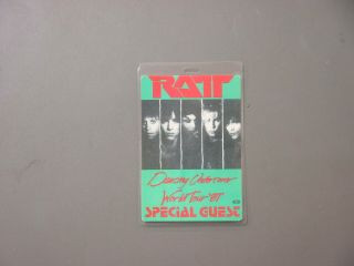 Ratt Backstage Pass Laminated Authentic Dancing Undercover 