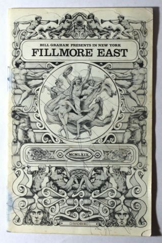 Fillmore East Program May 2 - 3,  1969 Jeff Beck Joe Cocker & The Grease Band Rare