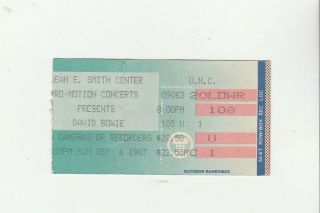 Rare Vintage David Bowie September 6 1987 Unc Live Concert Ticket Stub