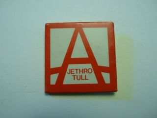 Vintage Jethro Tull 2 " Square Red A Logo Lapel Pin