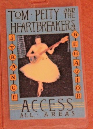Tom Petty & The Heartbreakers Strange Behavior Tour Laminate All Access Pass Htf