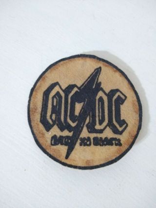 Vintage Ac/dc Rock Cloth Patch Memorabilia Argentina 1980 