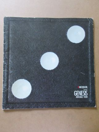 Genesis Invisible Tour Book Concert Program 1987