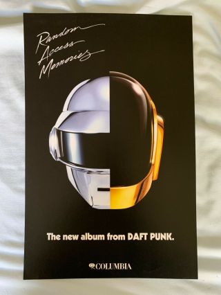Daft Punk Random Access Memories Promotional 11x17 Official Poster (not Cd Or Lp