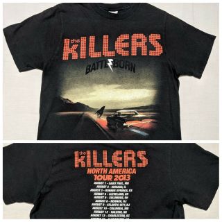 The Killers Battle Born 2013 Concert Tour T - Shirt Black Women 