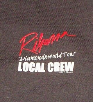 Rihanna 2013 Diamonds Tour Local Crew T - Shirt Xl Never Worn