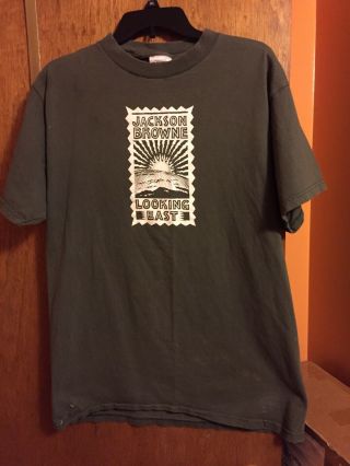 Vintage Jackson Browne 1996 Looking East Green Tour T - Shirt Large