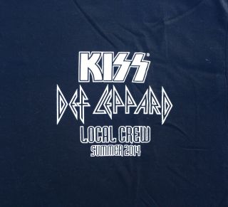 Kiss 2014 40th Anniversary Tour T - Shirt Size Xl Limited Edition Def Leppard