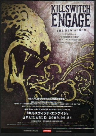 2009 Killswitch Engage Japan Album Promo Ad / Mini Poster Advert K9007ra
