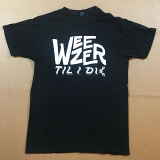 Weezer Til I Die 2018 Summer Tour Black T - Shirt Mens Size Small Euc