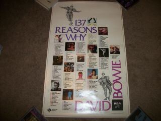 David Bowie 1980 Promo Poster - Never Displayed 17 X 27