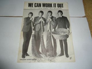 The Beatles 1965 Sheet Music We Can Work It Out