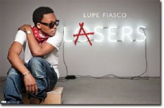 Rap Hip Hop R&b Lupe Fiasco Lasers Poster Print 22x34 Fast