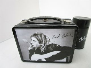 Nirvana Kurt Cobain Lunchbox Neca w/ Thermos Bravado Autograph Reprint Rare 2005 3