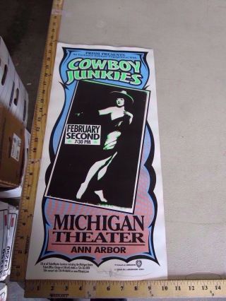 2000 Rock Roll Concert Poster Cowboy Junkies Mark Arminski Signed Ann Arbor