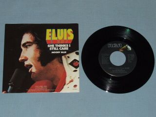 1976 Elvis " Moody Blue " 45 Rpm W/picture Sleeve