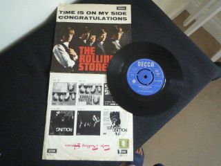 RARE ROLLING STONES 1965 EXPORT 7  TIME IS ON MY SIDE 