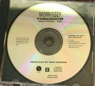 Morrissey Tomorrow 1 - Track Us Promo Single