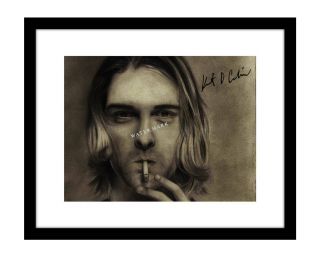 Kurt Cobain 8x10 Signed Photo Print Nirvana Grunge Alternative Rock Autographed