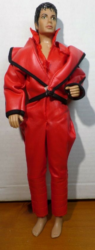 Michael Jackson Doll With Red Suit And Leather Jacket 1984 Mjj Productions