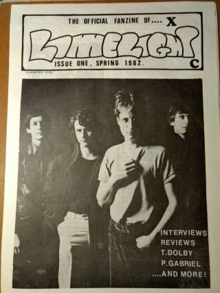Limelight Official Xtc Fanzine 1 Spring 1982 Rare Uk Music Zine Vg
