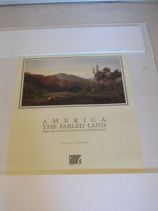 Gumps Exhibition Poster 1988 America The Fabled Land San Francisco