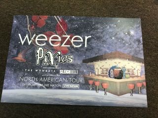Weezer Pixies Wombats 2018 North American Tour Promo Poster 12 " X18 "
