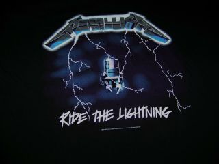 Vintage 2016 Official Bravado METALLICA RIDE THE LIGHTNING Concert Shirt 2XL 2