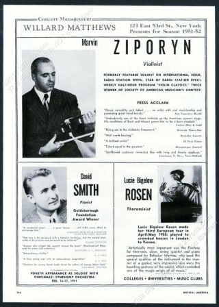 1951 Lucie Bigelow Rosen Theremin Marvin Ziporyn Photo Vintage Print Ad