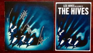 The Hives Lex Hives Autographed Cd Booklet,  Promo Sticker,  Magnet Zine Pin Set