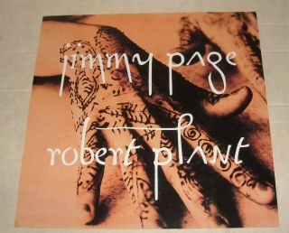 1994 JIMMY PAGE & ROBERT PLANT - NO QUARTER Atlantic PROMO POSTER FLAT 2 SIDED 2