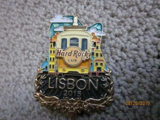 Hard Rock Cafe Lisbon Large Train Pin 2015