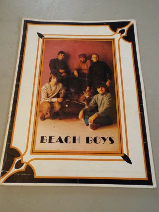 Vintage Beach Boys International Fan Club Program Poster Book 3d Poster Intact
