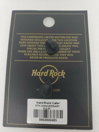 2015 HARD ROCK CAFE TAMPA 5TH ANNIVERSARY/HOTEL FACADE/SERVER LE PIN limited 3