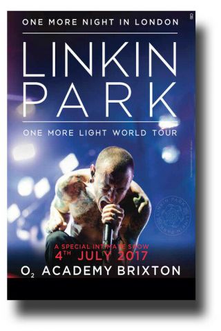 Linkin Park Poster - Concert Promo 11 " X17 " Brixton Ships Sameday From Usa