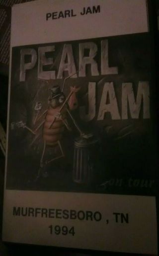 Pearl Jam Vhs Tape Murfreesboro,  Tn 1994