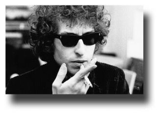 Bob Dylan Poster 11 " X17 " W Gray Shades Smoke Late 60 
