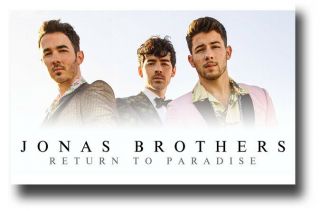 Jonas Brothers Poster Concert 11 " X17 " Wide Joe Nick Bros Ships Sameday From Usa