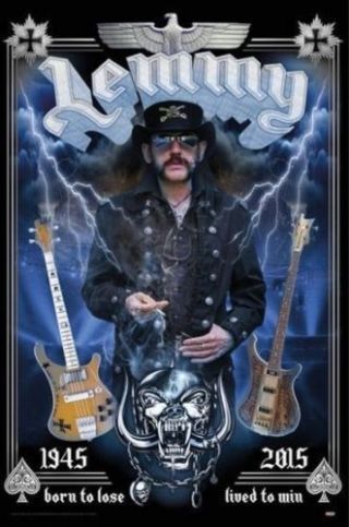 Motorhead - Lemmy Born To Lose - Poster - 24 In X 36 In - Wrapped