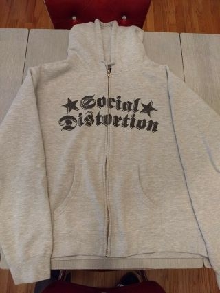 Social Distortion Zip Up Hoodie Youth Xl