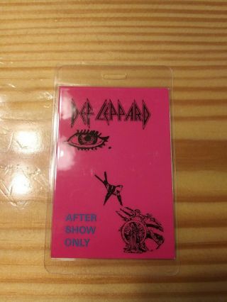 Def Leppard 1985 Pyromania Tour Backstage Laminated Groupie Pass Otto Rare
