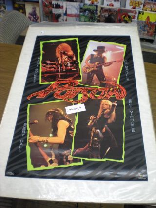 Vintage Rare Poison 1989 Collage Music Poster 22 X 34 Inches