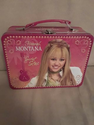 Hanna Montana Lunch Box Part Time Pop Star Disney Miley Cyrus Raised Graphics