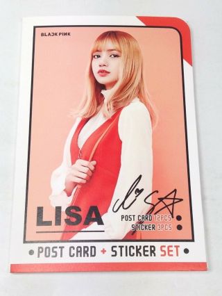 Lisa Blackpink Black Pink Photo Postcard Set Sticker Kpop Post Card Jennie Rose