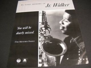 Jr.  Walker Will Be Missed Dearly By The Motown Family 1995 Promo Poster Ad