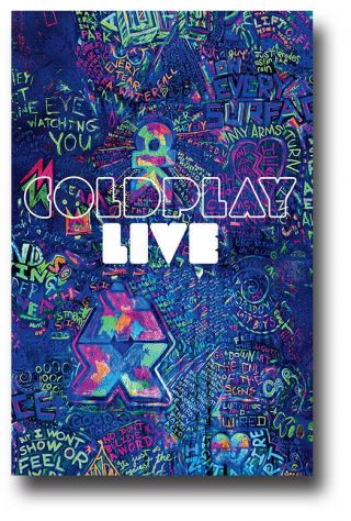 Coldplay Poster - Concert Promo 11 " X17 " Live Ships Sameday From Usa