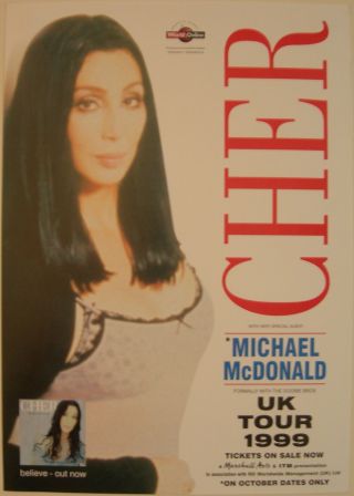 Cher Concert Tour Poster 1999 Believe